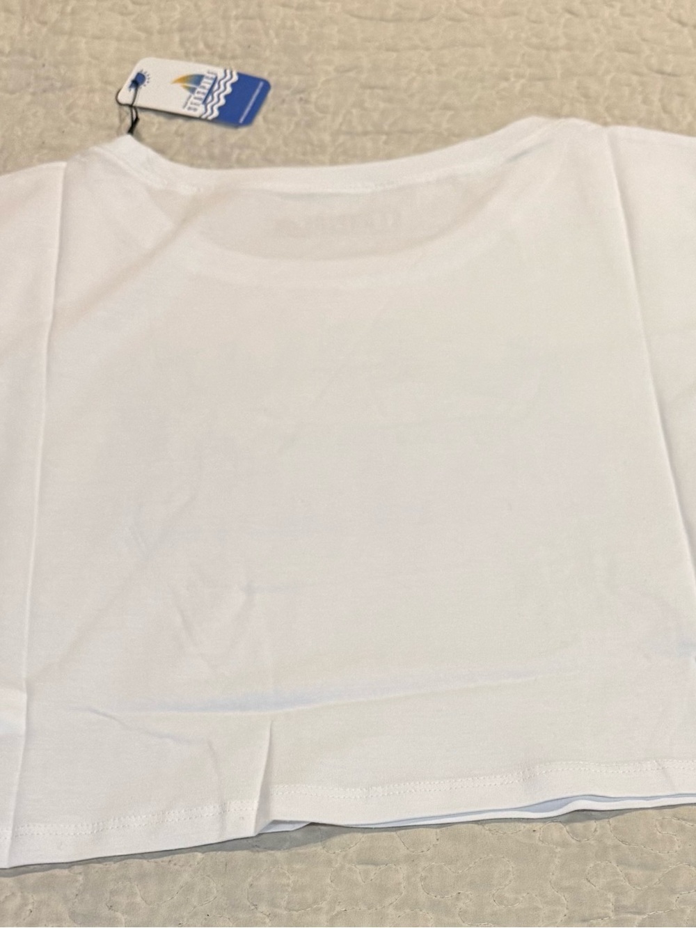Seaspice "Mermaid Off Duty" White Tee with Light Blue Print - Picture 4 of 11